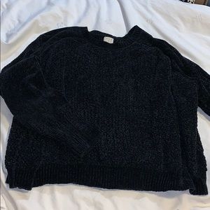 MUST GO ASAP: Black Chenille Sweater